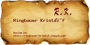 Ringbauer Kristóf névjegykártya
